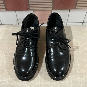 Steve Madden Jeremiah Black Studded Oxford